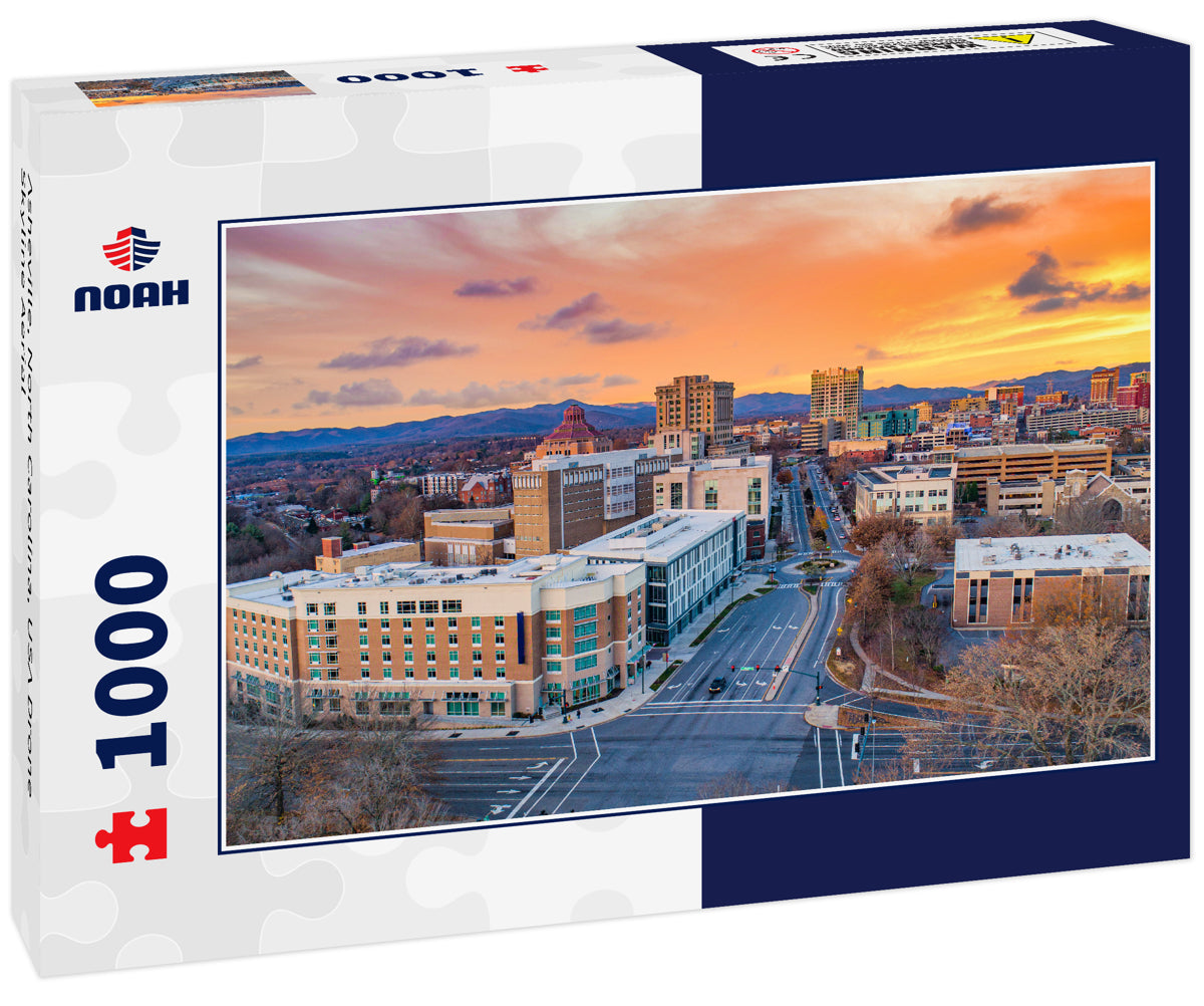 Asheville, North Carolina, USA Drone Skyline Aerial