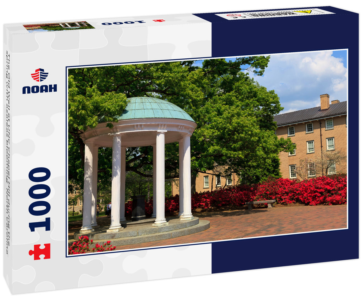 The Old Well at UNC Chapel Hill during the spring with azaleas blooming  North Carolina