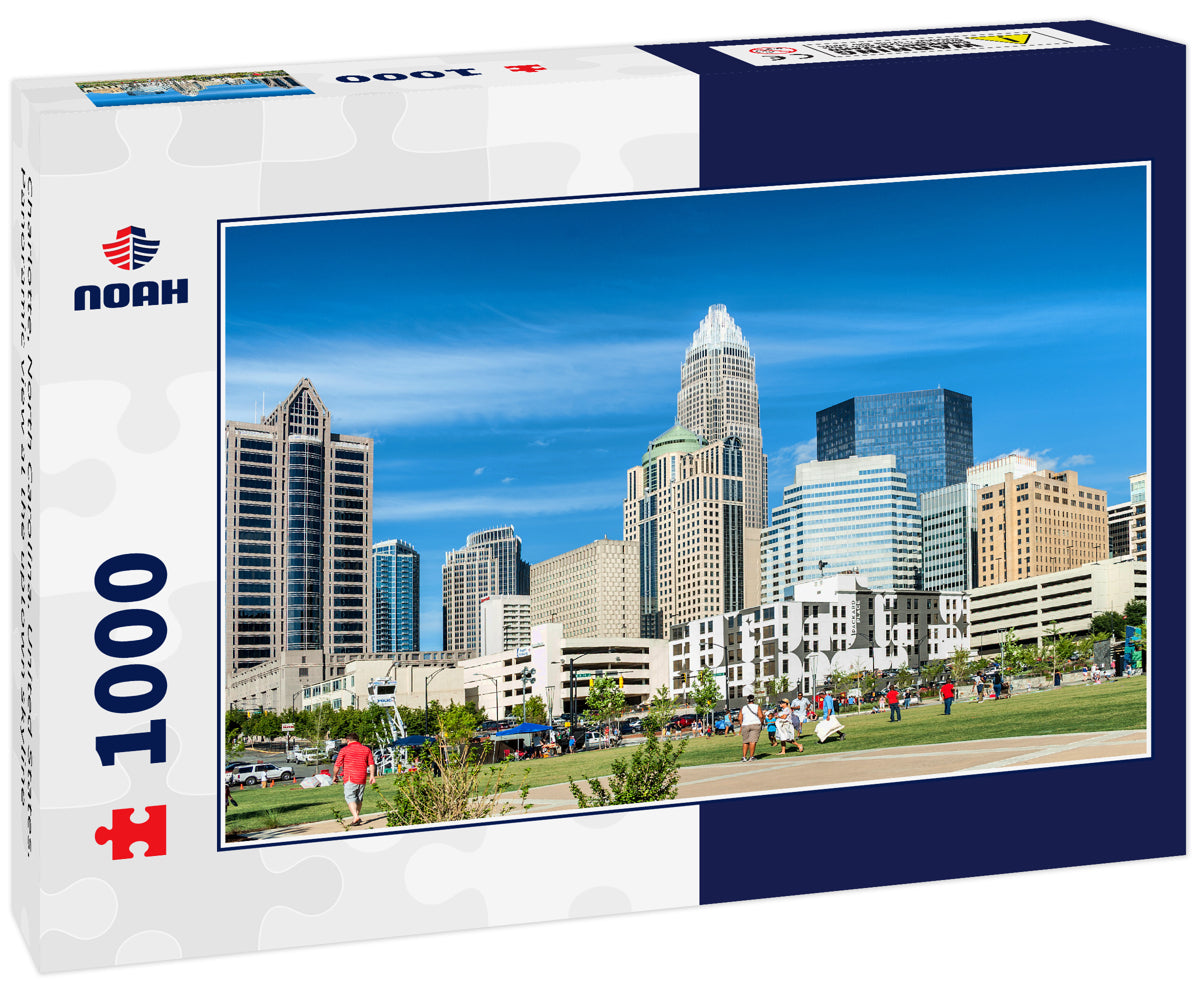 Charlotte, North Carolina. United States. Panoramic view at the uptown skyline