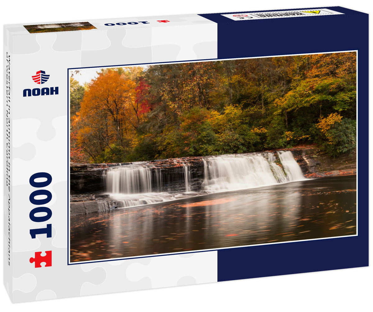 Waterfall in autumn in the Appalachians of western North Carolina