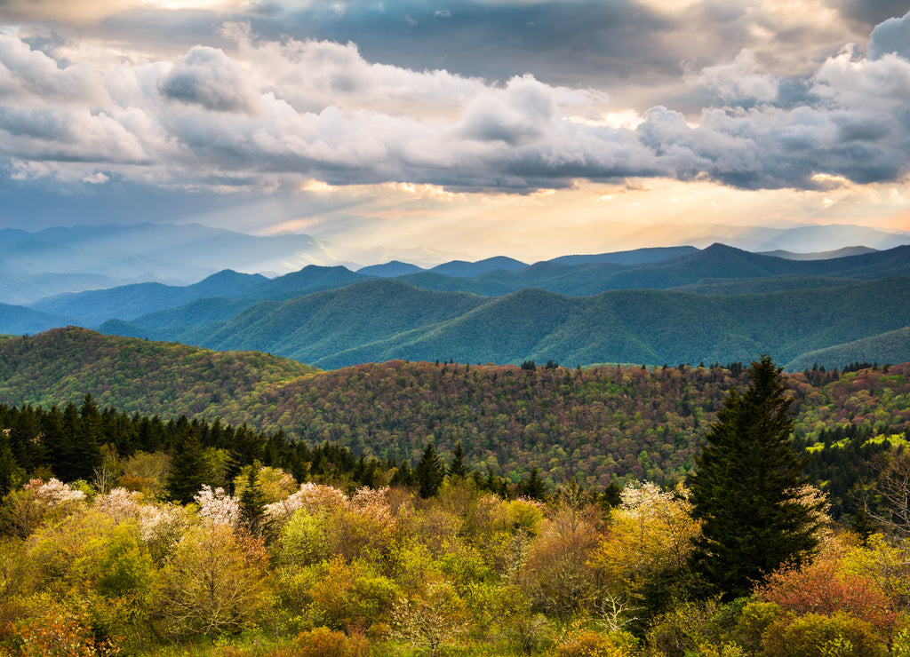 North Carolina Blue Ridge Parkway Scenic Mountain Landscape Asheville North Carolina