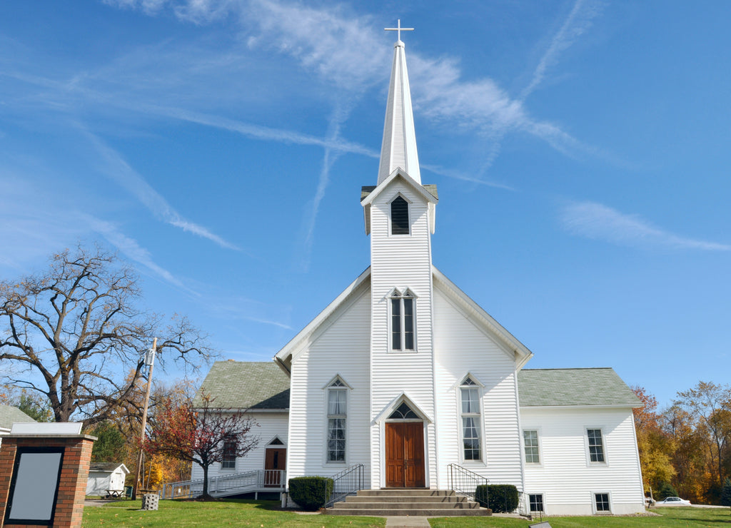 Rural Church, Midwest, Ohio, near Akron, USA