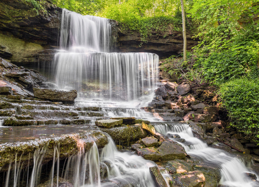 West Milton Cascades, a waterfall in Miami County, Ohio