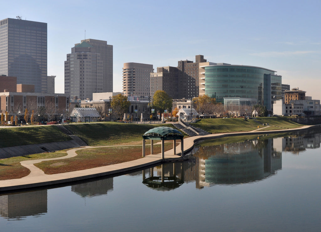 A view of the skyline of Dayton, Ohio