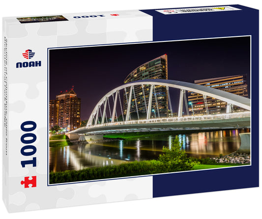 Skyline of Columbus, Ohio from Bicentennial Park bridge