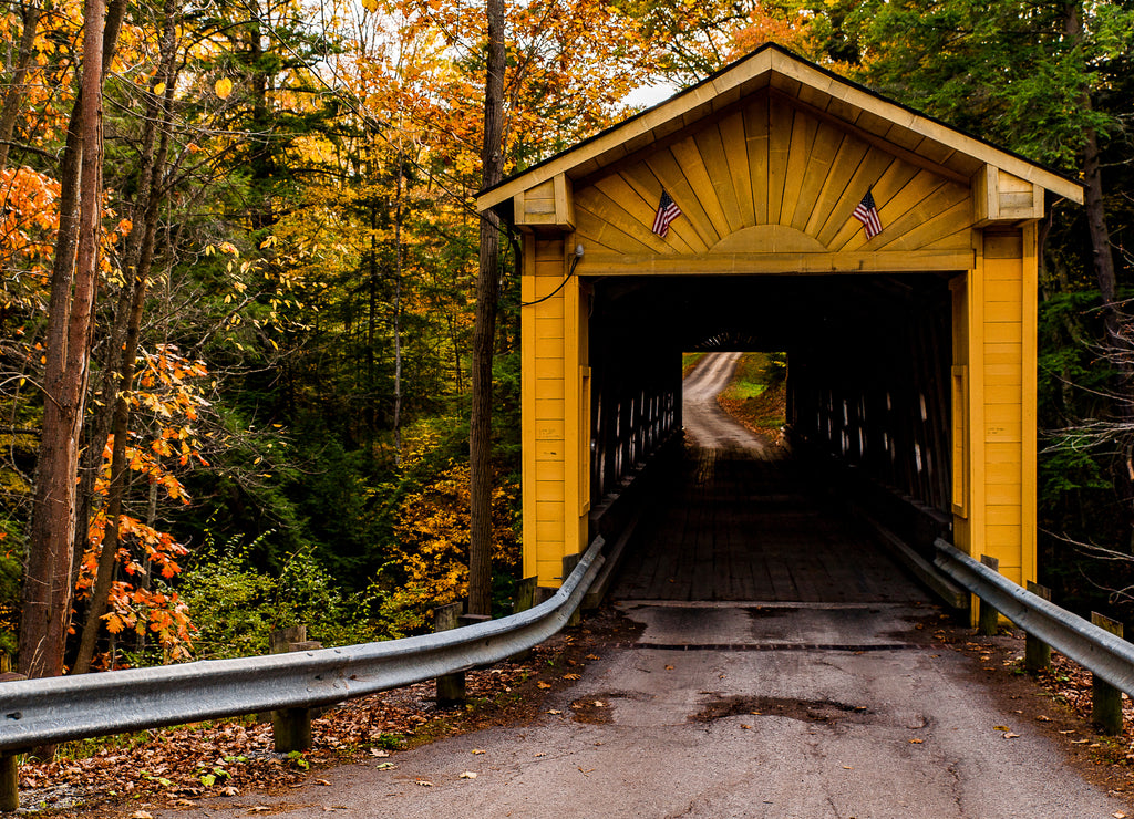 Historic Windsor Mills Covered Bridge in Autumn - Ashtabula County, Ohio