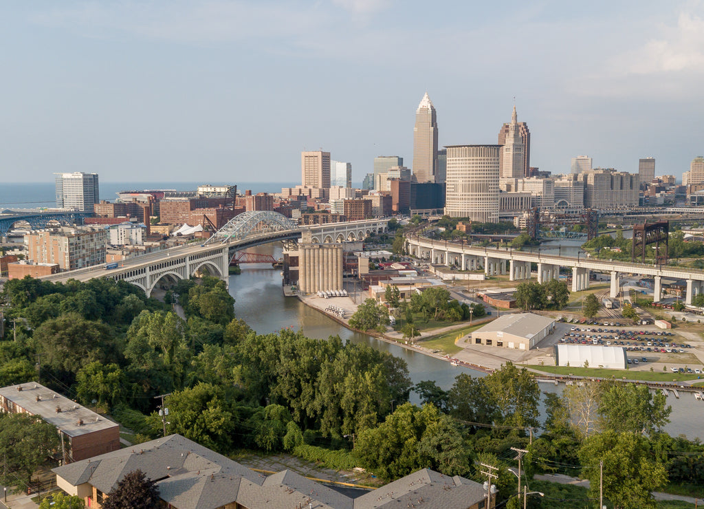 Cleveland from Ohio City - Aerial