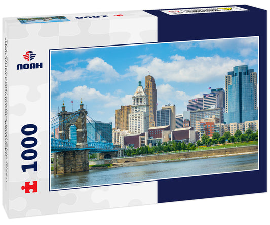 The Cincinnati skyline and Ohio River, seen from Covington, Kentucky