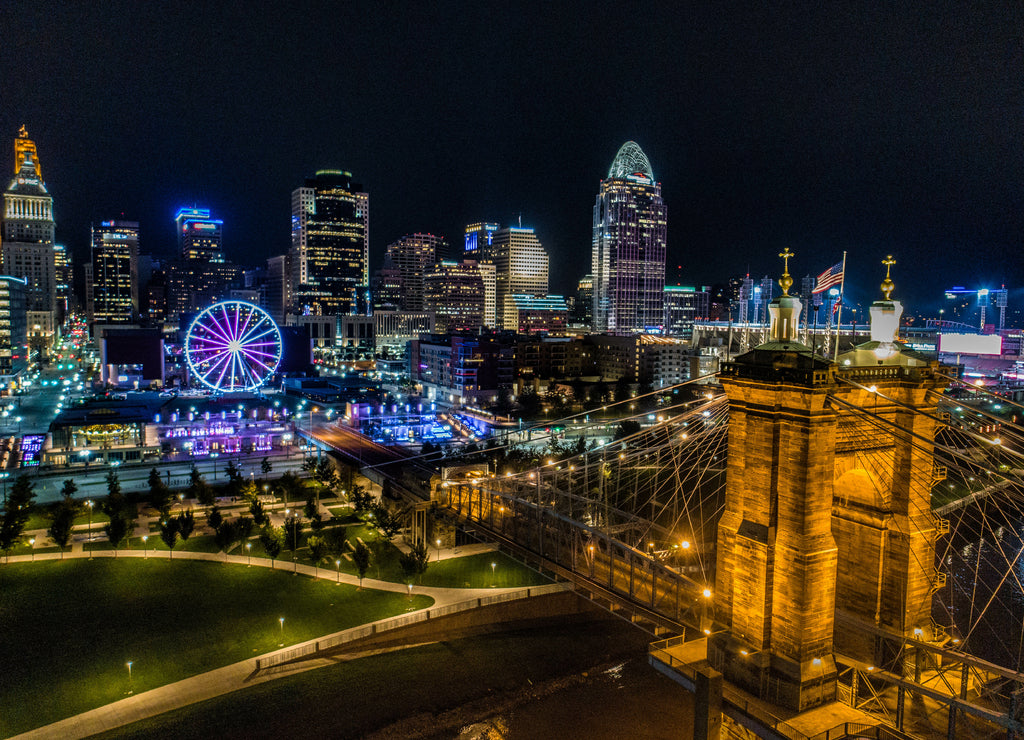 Cincinnati Skyline at Night, Ohio