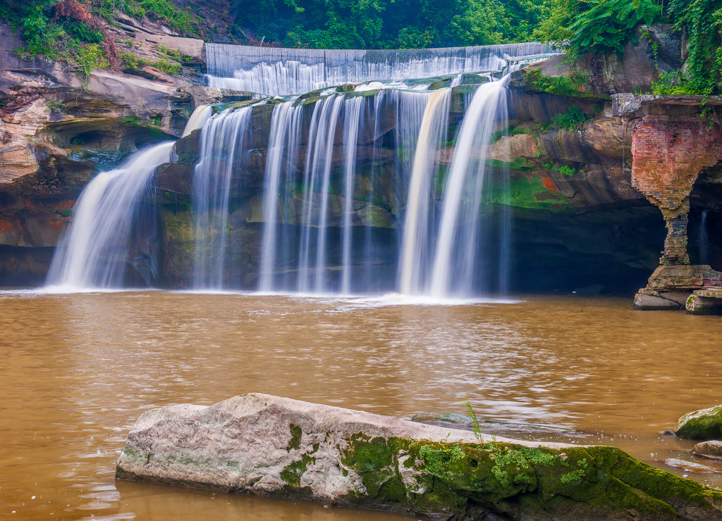 East Falls of the Black River.Cascade Park.Eliria.Ohio.USA