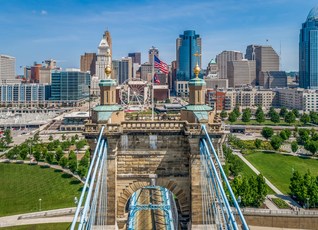 Aerial Photo of the Cincinnati Ohio Skyline