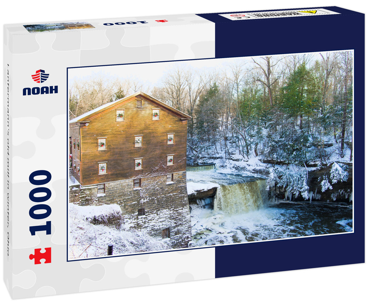 Lantermann's old mill in winter, Ohio