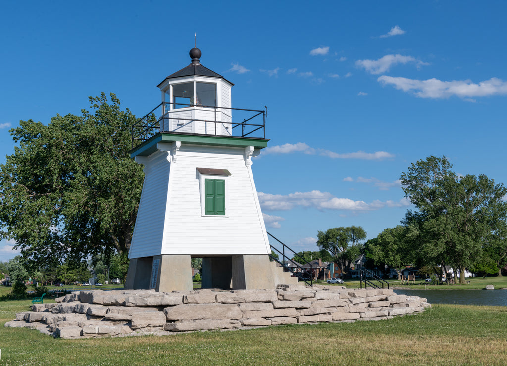 Beautiful shot of Port Clinton Lighthouse in Port Clinton, Ohio