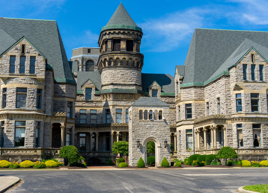 Mansfield, Ohio - The Ohio State Reformatory. Movie location for Shawshank Redemption. Allegedly haunted prison was built in 1886 and is located in Mansfield Ohio. Prison