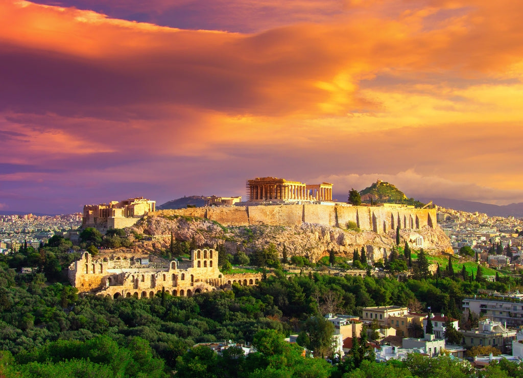 Acropolis with Parthenon in Athens