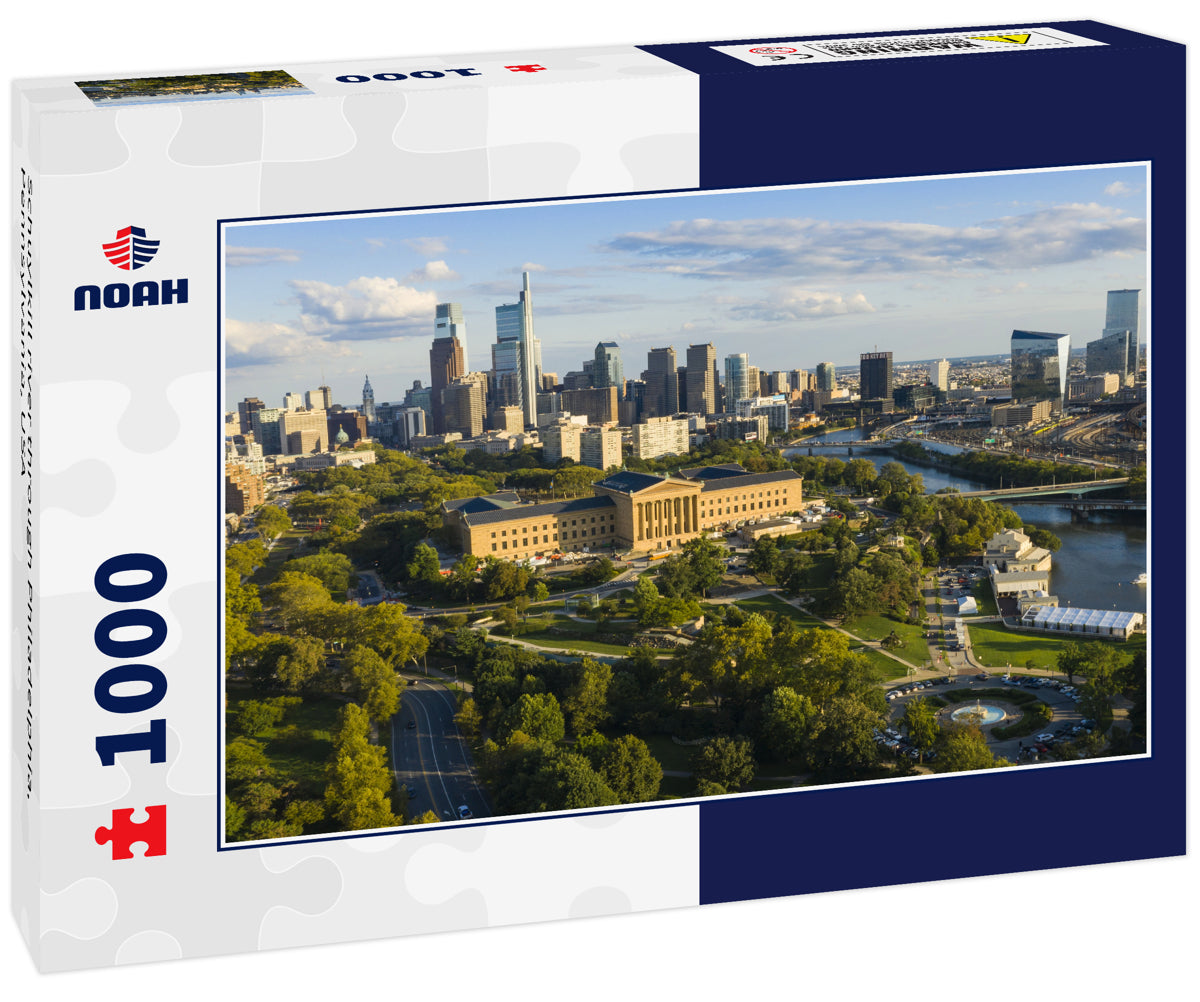 Schuylkill river through Philadelphia, Pennsylvania, USA