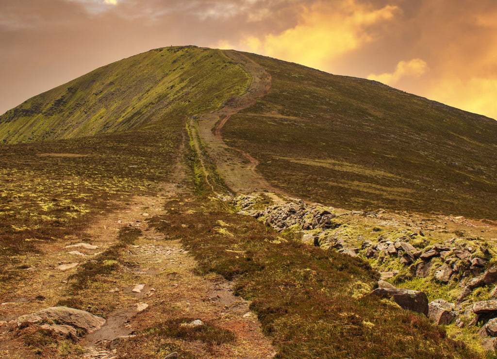 Picturesque sunset over Knockmealdown Mountain, Ireland