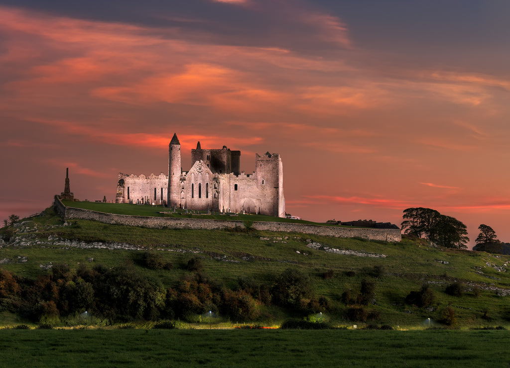 Rock of Cashel, Tipperary at sunset, Ireland