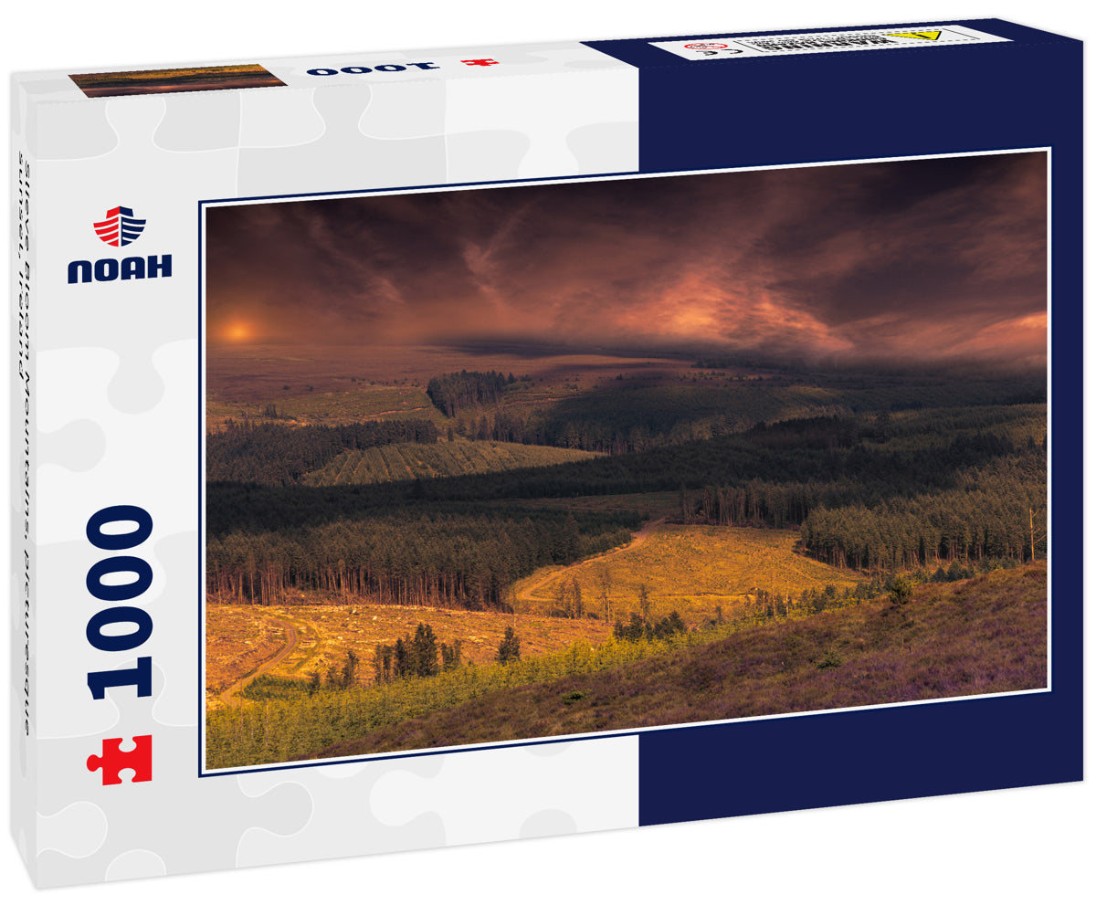 Slieve Bloom Mountains, picturesque sunset, Ireland