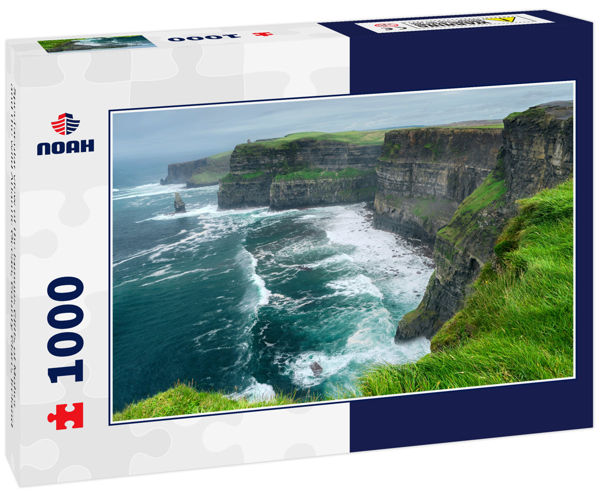 Spectacular view of the famous Cliffs of Moher and the wild Atlantic Ocean, County Clare, Ireland