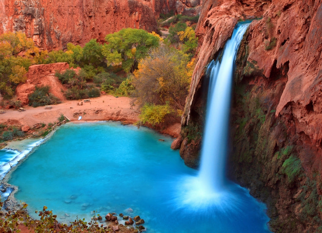 Most beautiful waterfalls in the United States--Havasu Falls, Supai, Arizona
