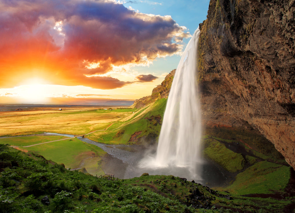 Waterfall, Iceland - Seljalandsfoss