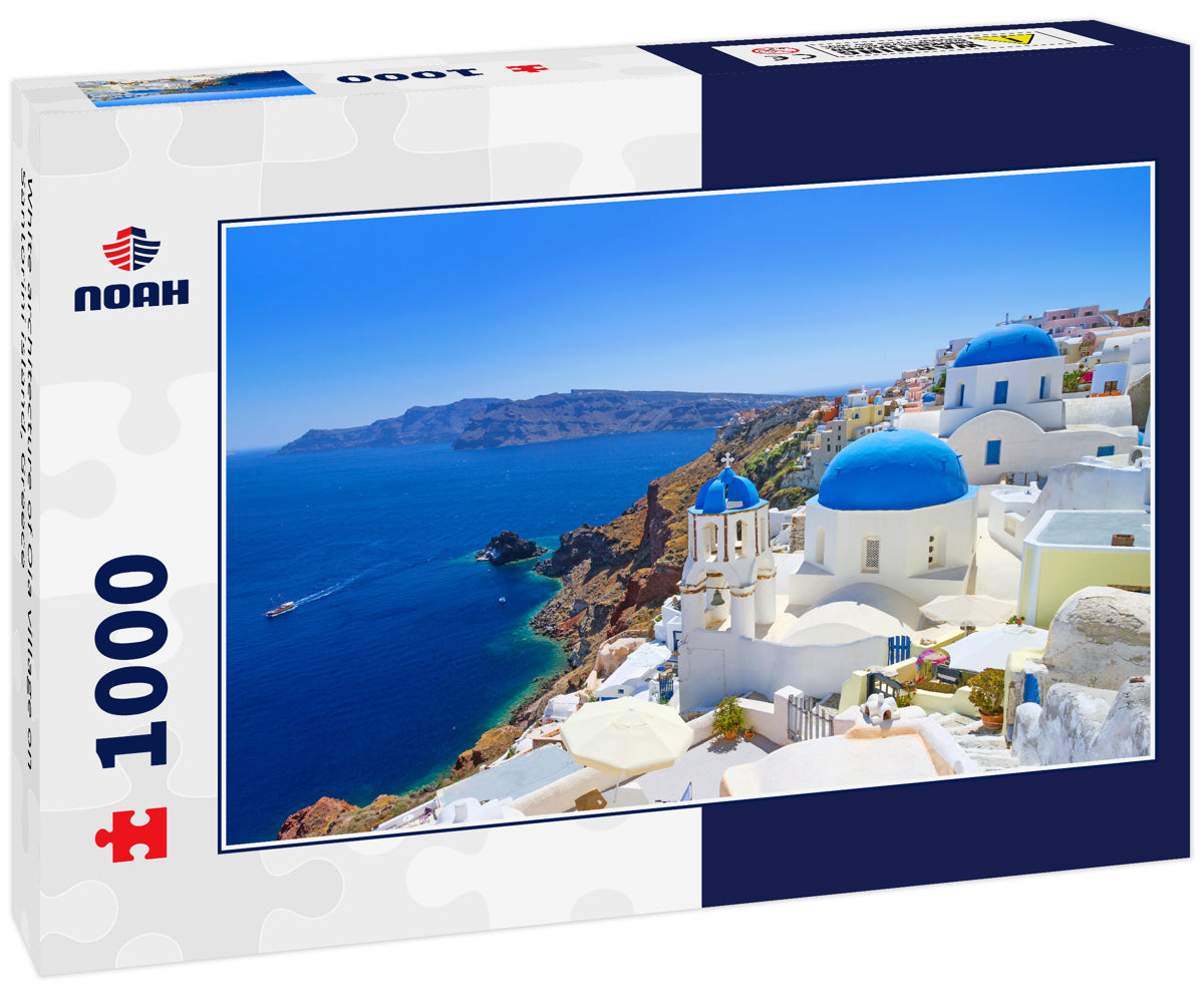 White architecture of Oia village on Santorini island, Greece