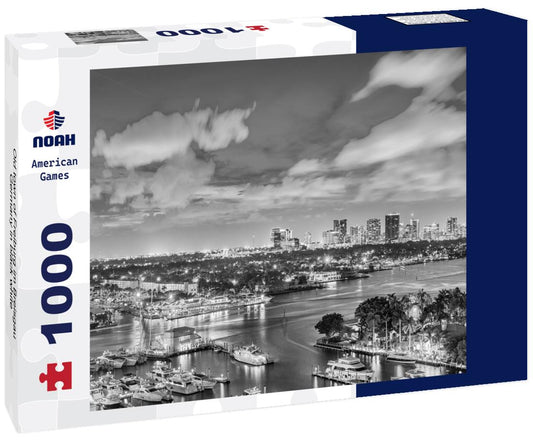 Noah Jigsaw Puzzle Old town of Freiburg im Breisgau, Germany in black white 1000 pieces