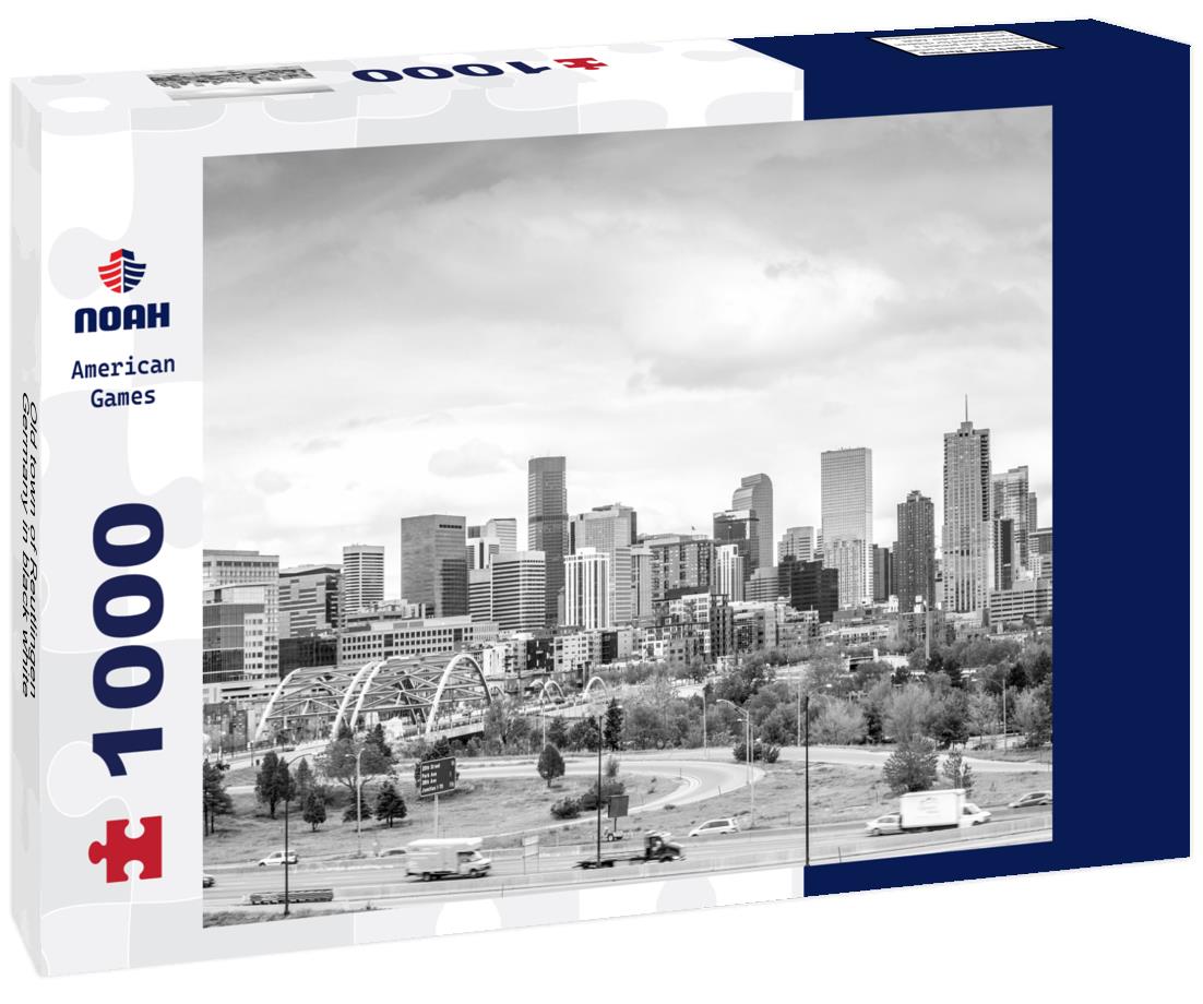 Noah Jigsaw Puzzle Old town of Reutlingen, Germany in black white 1000 pieces