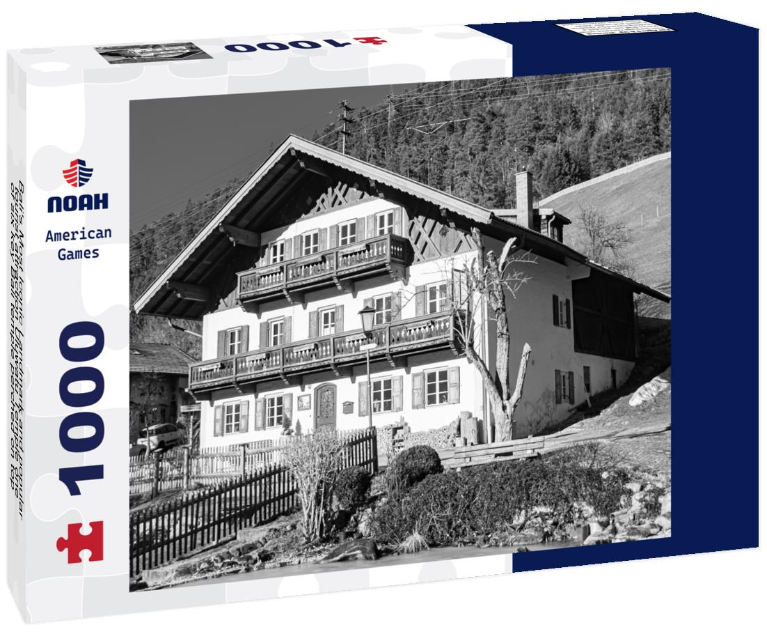 Noah Jigsaw Puzzle Bali's Most Iconic Landmark and popular tourist attraction Uluwatu Temple one of six key Bali temple perched on top mountain cliff  in black white 1000 pieces