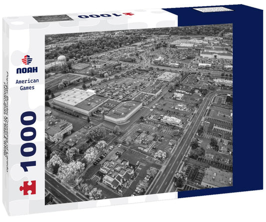 Noah Jigsaw Puzzle Popular Border Crossing of Laredo, Texas and Nuevo Laredo, Tamaulipas in black white 1000 pieces