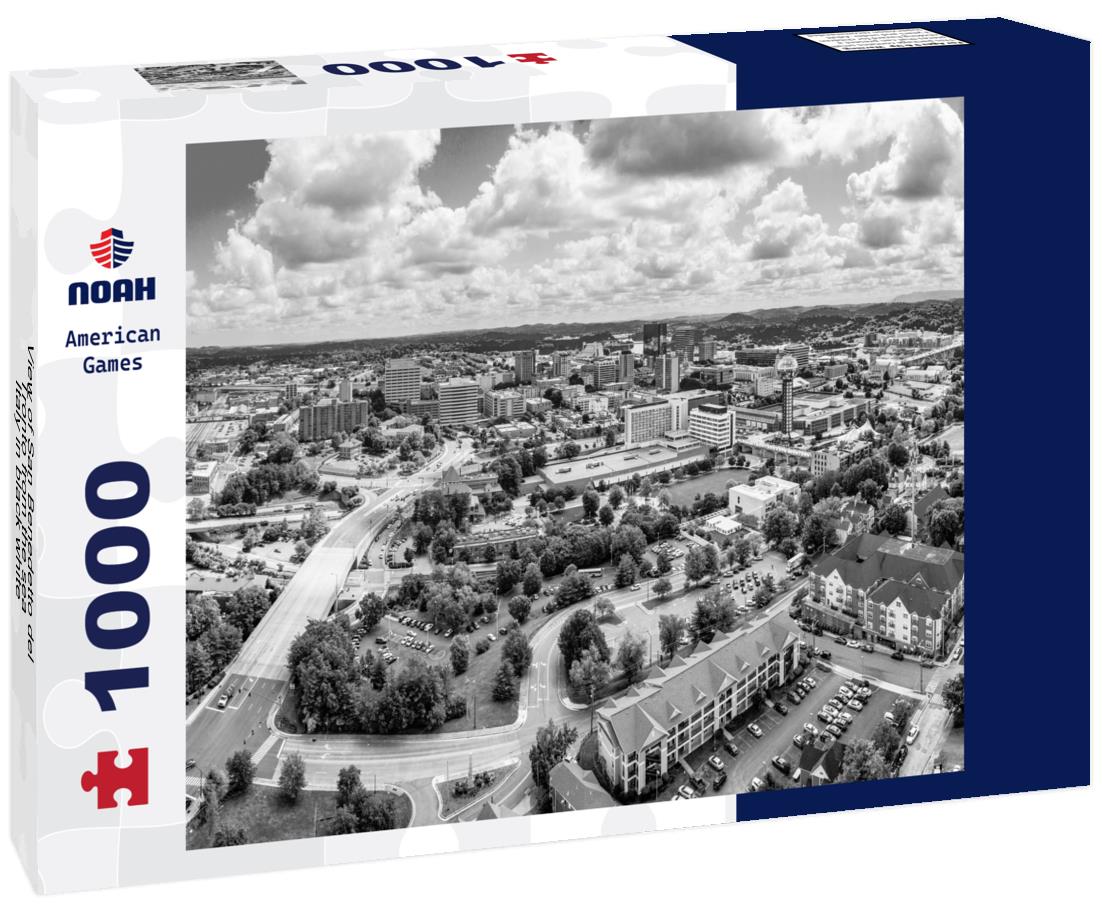 Noah Jigsaw Puzzle View of San Benedetto del Tronto from the sea, Italy in black white 1000 pieces