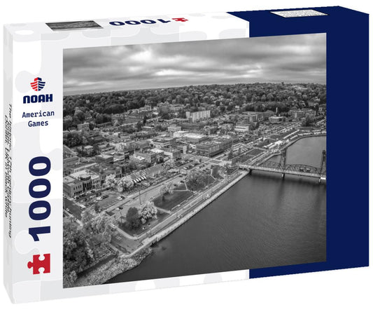 Noah Jigsaw Puzzle The historic, 17th century hunting lodge, Lulworth Castle. Dorset, UK in black white 1000 pieces