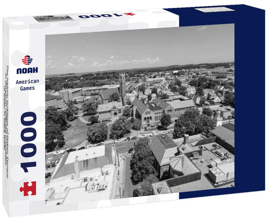 Noah Jigsaw Puzzle The historic buildings of Haken Terrace in Szczecin reflected in puddles of water in black white 1000 pieces