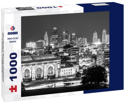 Noah Jigsaw Puzzle The Hassan II Mosque, Casablanca, Morocco 2023. The largest mosque in Morocco in black white 1000 pieces