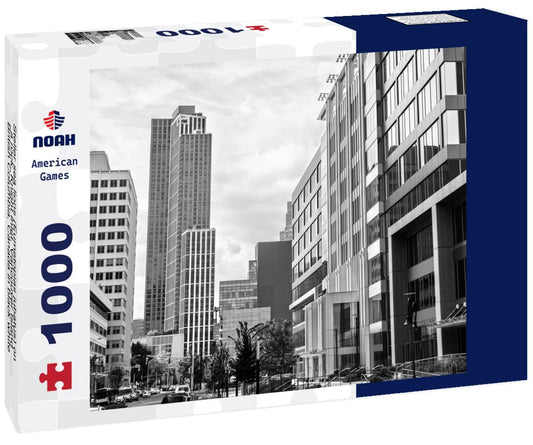 Noah Jigsaw Puzzle Steller sea lions (Eumetopias jubatus) on a rock, Knight Inlet, Vancouver Island, British Columbia, Canada in black white 1000 pieces