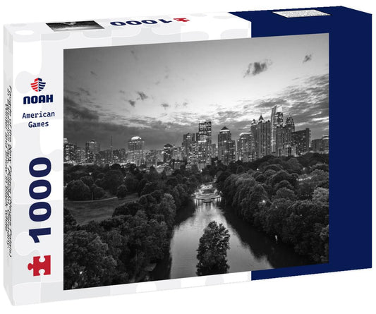 Noah Jigsaw Puzzle Facade of the New Palace (Neues Palais) in Sanssouci Park, Potsdam, Germany. Winter and Snow in black white 1000 pieces