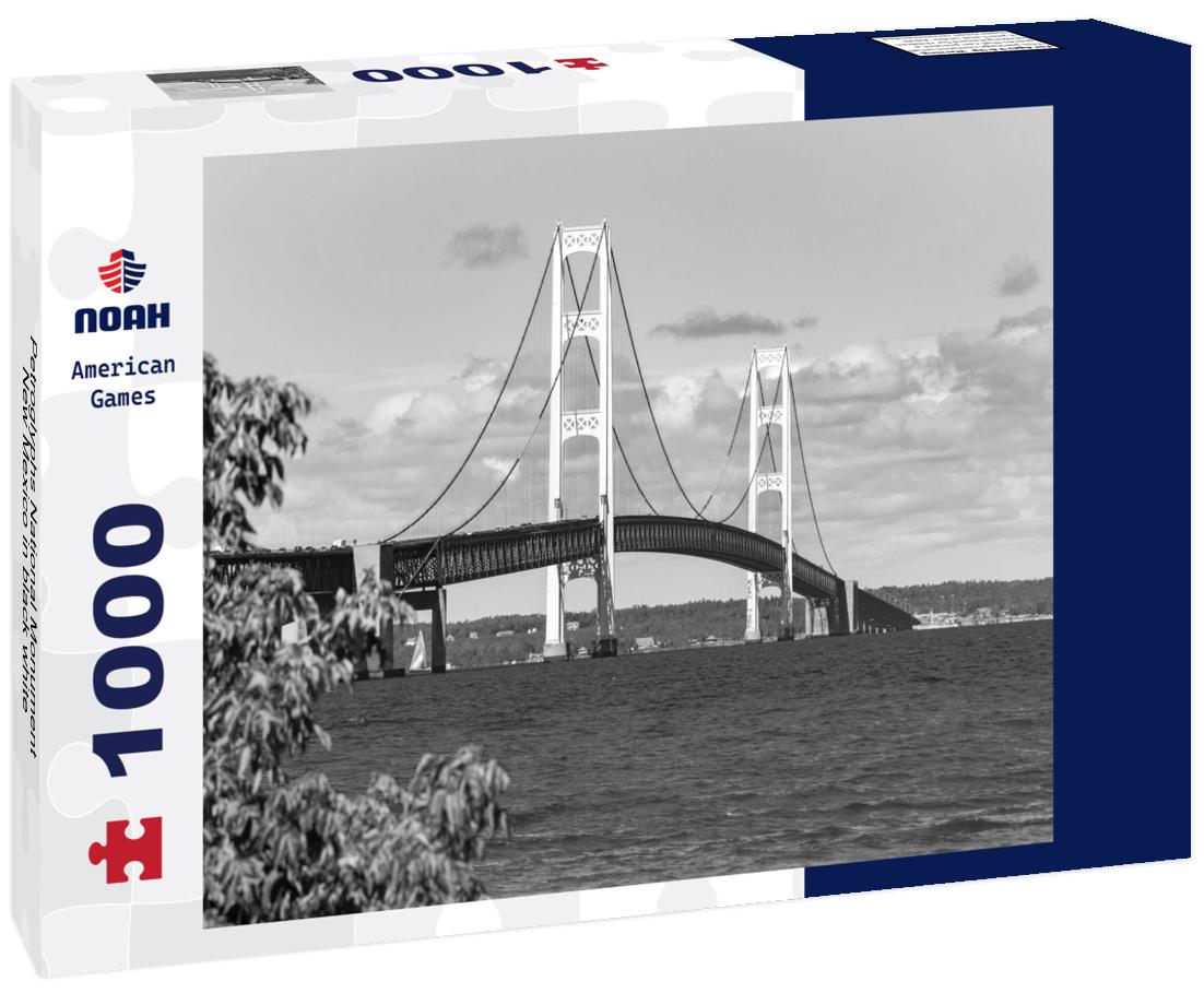 Noah Jigsaw Puzzle Petroglyphs National Monument New Mexico in black white 1000 pieces