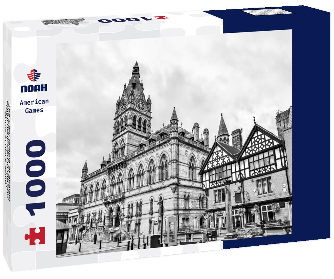 Noah Jigsaw Puzzle The Edfu temple of ancient Egypt dedicated to the god Horus in black white 1000 pieces