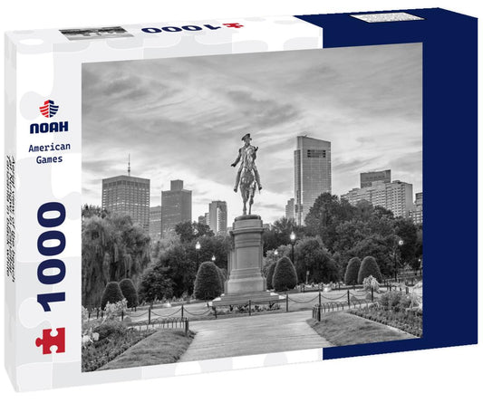 Noah Jigsaw Puzzle Aerial view of the beach at Nungwi in Zanzibar, Tanzania in black white 1000 pieces