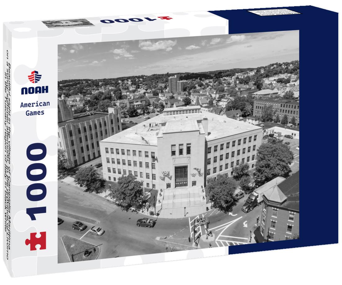 Noah Jigsaw Puzzle Beautiful sight in the village of Campiglia Marittima, on a sunny summer afternoon. In the province of Livorno, in the Tuscany region of Italy in black white 1000 pieces