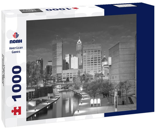 Noah Jigsaw Puzzle Vicenza - Piazza dei Signori at sunset in black white 1000 pieces