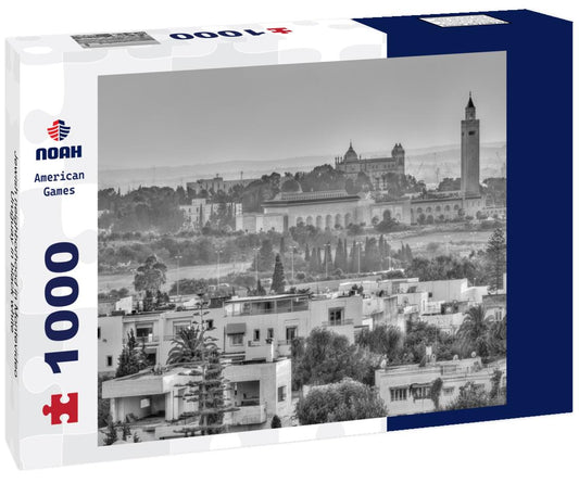 Noah Jigsaw Puzzle Jewish neighborhood in Montevideo, Uruguay in black white 1000 pieces