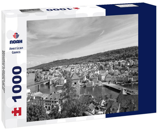 Noah Jigsaw Puzzle Marrakesh Streets of the amazing historic city of Morocco in black white 1000 pieces