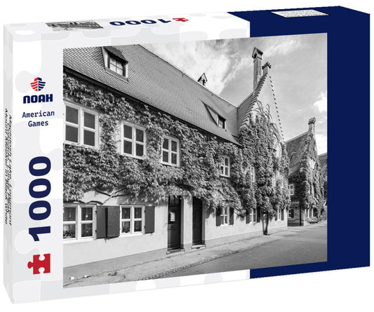 Noah Jigsaw Puzzle Macintosh Lake, Longmont Colorado, Longs Peak, Mount Meeker in black white 1000 pieces