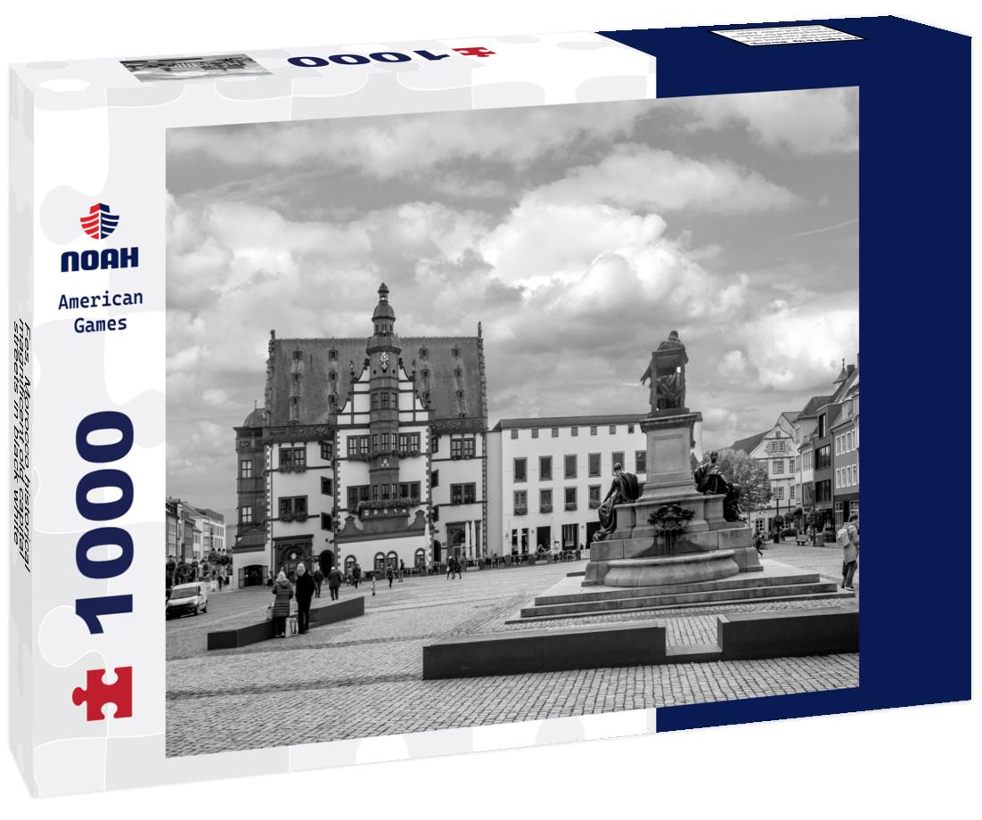 Noah Jigsaw Puzzle Fes, Morocco historical magnificent old capital streets in black white 1000 pieces
