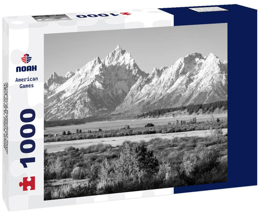 Noah Jigsaw Puzzle Rosebud Battlefield State Park in Big Horn County, Montana in black white 1000 pieces