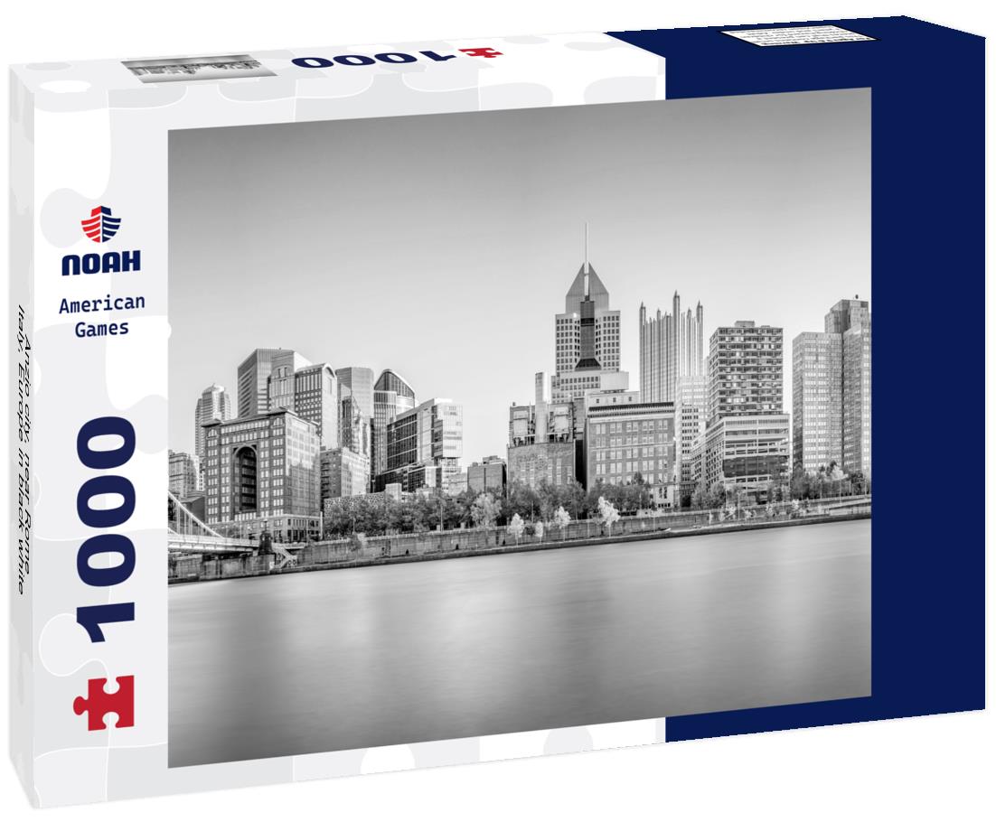 Noah Jigsaw Puzzle Anzio city, near Rome, Italy, Europe in black white 1000 pieces