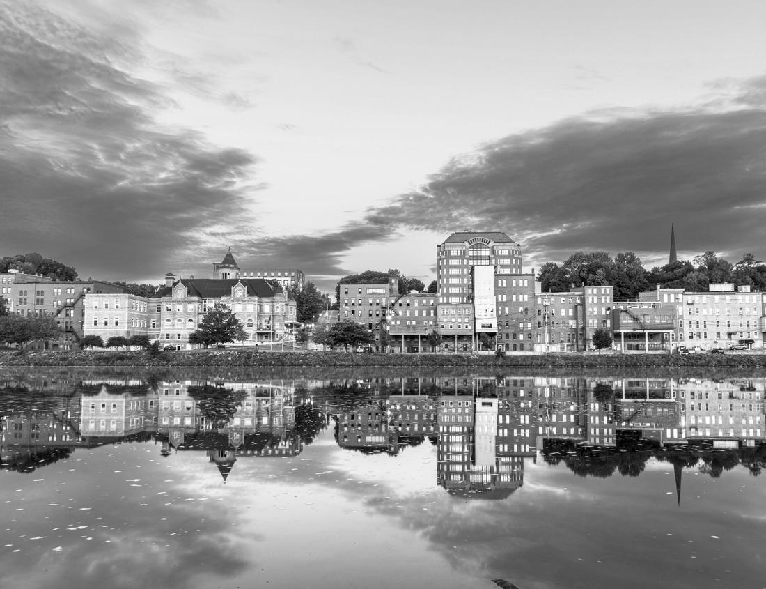 Noah Jigsaw Puzzle View of the Piazza Duomo square - in the historic center of Biella, Piedmont, Italy in black white 1000 pieces