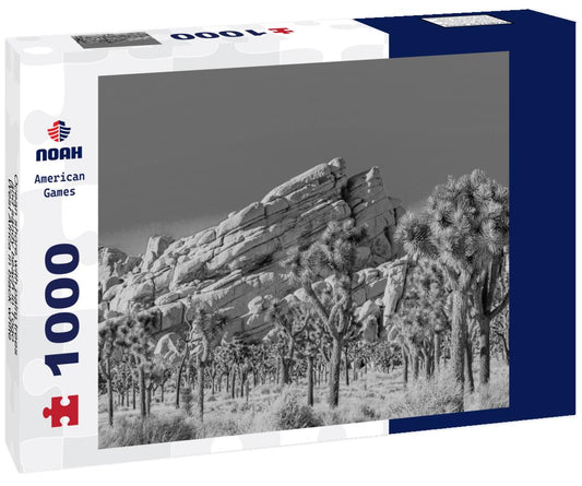 Noah Jigsaw Puzzle Ocean shore with palm trees and sandy beach in Togo, West Africa in black white 1000 pieces